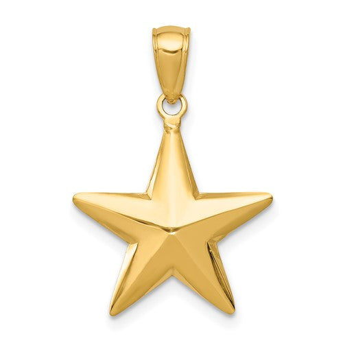 14k-polished-3-d-star-pendant-SolomonJeweler-Wichita-KS-CustomJewelry