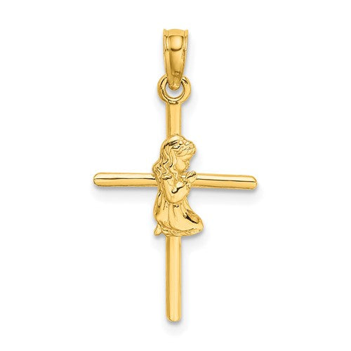 14k-praying-girl-cross-charm-SolomonJeweler-Wichita-KS-CustomJewelry