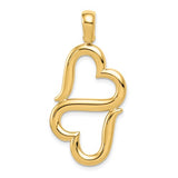 14k-polished-connected-double-hearts-pendant-SolomonJeweler-Wichita-KS-CustomJewelry
