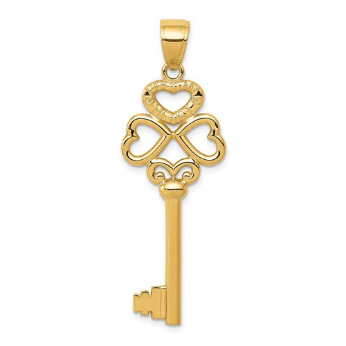 14k-polished-3d-hearts-key-to-my-heart-key-charm-SolomonJeweler-Wichita-KS-CustomJewelry