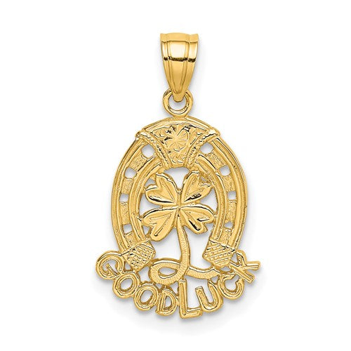 14k-good-luck-horseshoe-and-clover-charm-SolomonJeweler-Wichita-KS-CustomJewelry