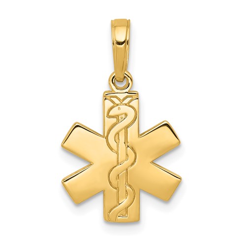 14k-paramedic-emt-symbol-pendant-SolomonJeweler-Wichita-KS-CustomJewelry