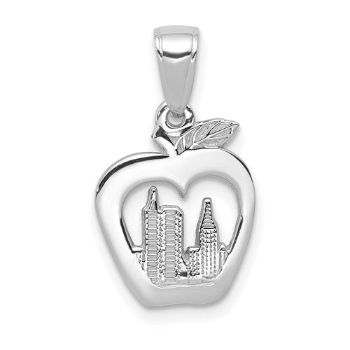 14k-white-gold-new-york-skyline-in-apple-pendant-SolomonJeweler-Wichita-KS-CustomJewelry