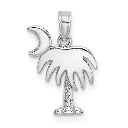 14k-white-gold-polished-charleston-palm-tree-w-moon-charm-SolomonJeweler-Wichita-KS-CustomJewelry