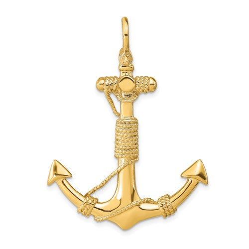 14k-3-d-solid-anchor-with-rope-pendant-SolomonJeweler-Wichita-KS-CustomJewelry