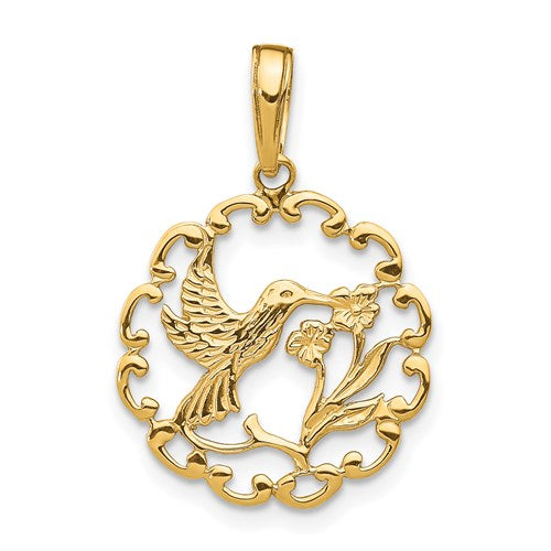 14k-hummingbird-w-flower-in-frame-pendant-SolomonJeweler-Wichita-KS-CustomJewelry