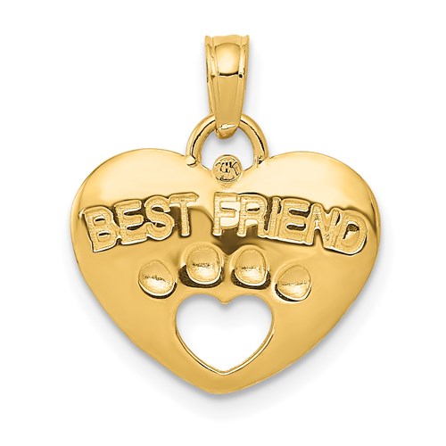 14k-best-friend-on-heart-with-cut-out-paw-pendant-SolomonJeweler-Wichita-KS-CustomJewelry