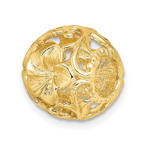 14k-3-d-cut-out-flower-barrel-slide-charm-SolomonJeweler-Wichita-KS-CustomJewelry