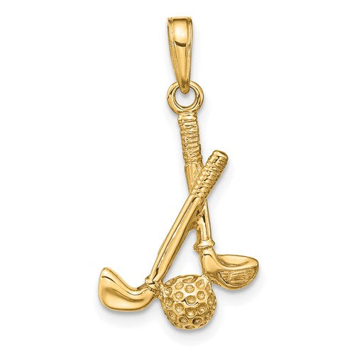 14k-3-d-clubs-and-ball-pendant-SolomonJeweler-Wichita-KS-CustomJewelry