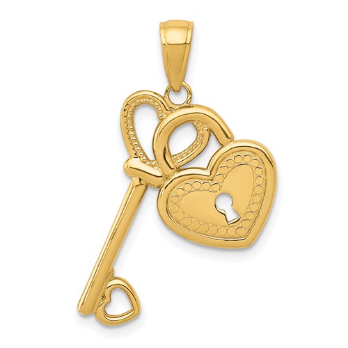 14k-polished-heart-key-and-lock-charm-SolomonJeweler-Wichita-KS-CustomJewelry