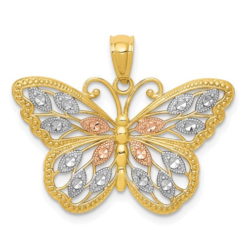 14k-w-white-and-rose-rhodium-diamond-cut-butterfly-pendant-SolomonJeweler-Wichita-KS-CustomJewelry