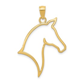 14k-polished-cut-out-horse-head-pendant-SolomonJeweler-Wichita-KS-CustomJewelry