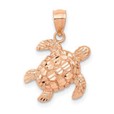 14k-rose-gold-diamond-cut-turtle-pendant-SolomonJeweler-Wichita-KS-CustomJewelry