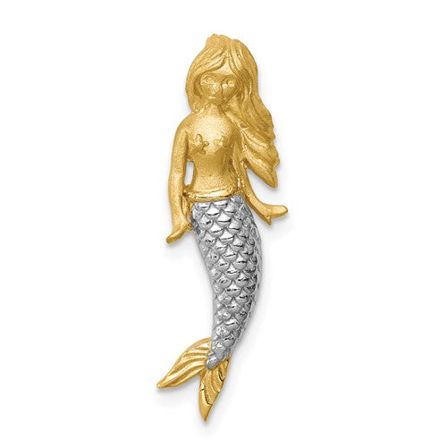 14k-white-rhodium-brushed-mermaid-slide-SolomonJeweler-Wichita-KS-CustomJewelry