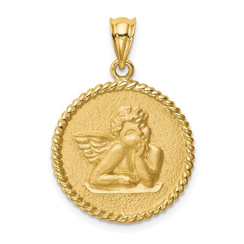 14k-brushed-angel-pendant-SolomonJeweler-Wichita-KS-CustomJewelry