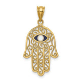 14k-polished-and-enameled-hamsa-pendant-SolomonJeweler-Wichita-KS-CustomJewelry