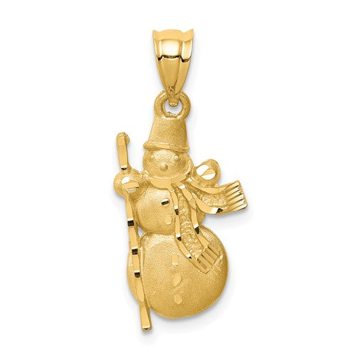 14k-diamond-cut-brushed-and-polished-snowman-pendant-SolomonJeweler-Wichita-KS-CustomJewelry
