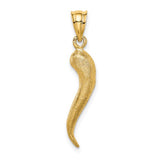 14k-brushed-3d-italian-horn-pendant-SolomonJeweler-Wichita-KS-CustomJewelry