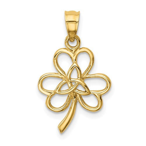 14k-polished-trinity-clover-pendant-SolomonJeweler-Wichita-KS-CustomJewelry