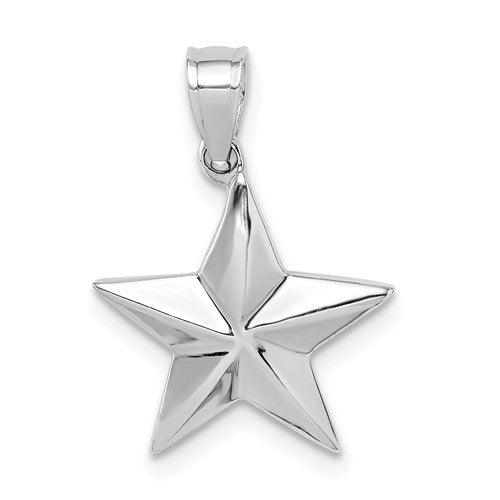 14k-white-polished-star-pendant-SolomonJeweler-Wichita-KS-CustomJewelry