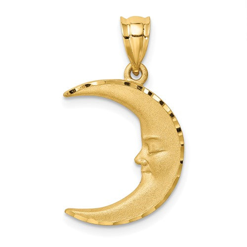14k-satin-diamond-cut-moon-pendant-SolomonJeweler-Wichita-KS-CustomJewelry