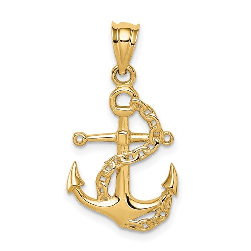 14k-polished-anchor-chain-pendant-SolomonJeweler-Wichita-KS-CustomJewelry