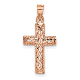 14k-rose-polished-braided-cross-pendant-SolomonJeweler-Wichita-KS-CustomJewelry