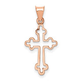 14k-rose-polished-cross-pendant-SolomonJeweler-Wichita-KS-CustomJewelry