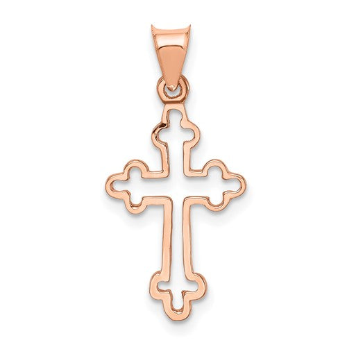 14k-rose-polished-cross-pendant-SolomonJeweler-Wichita-KS-CustomJewelry