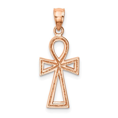 14k-rose-polished-ankh-pendant-SolomonJeweler-Wichita-KS-CustomJewelry