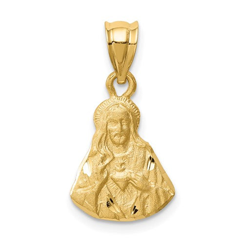 14k-brushed-diamond-cut-jesus-pendant-SolomonJeweler-Wichita-KS-CustomJewelry