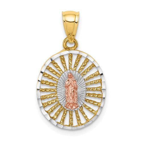 14k-two-tone-white-rhodium-polished-guadalupe-pendant-SolomonJeweler-Wichita-KS-CustomJewelry