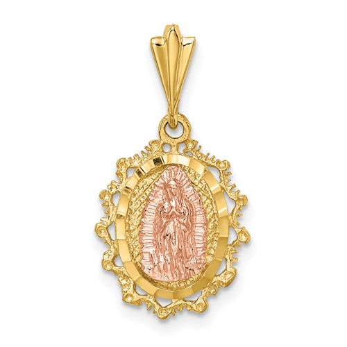 14k-two-tone-polished-st-mary-medal-pendant-SolomonJeweler-Wichita-KS-CustomJewelry
