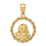 14k-brushed-polished-diamond-cut-virgin-mary-pendant-SolomonJeweler-Wichita-KS-CustomJewelry