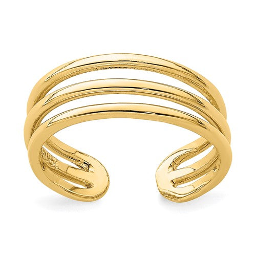 14k-polished-3-row-toe-ring-SolomonJeweler-Wichita-KS-CustomJewelry