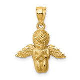 14k-brushed-diamond-cut-angel-pendant-SolomonJeweler-Wichita-KS-CustomJewelry
