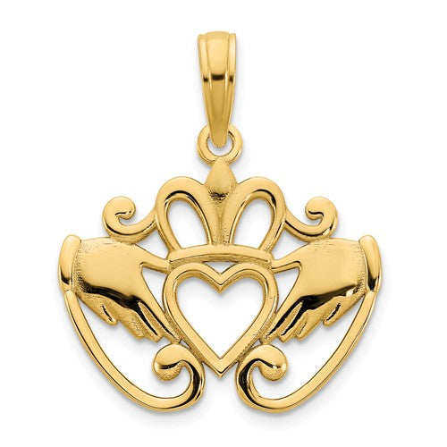 14k-fancy-claddagh-pendant-SolomonJeweler-Wichita-KS-CustomJewelry