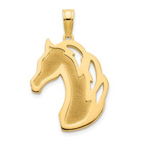 14k-sandblasted-horse-head-charm-SolomonJeweler-Wichita-KS-CustomJewelry