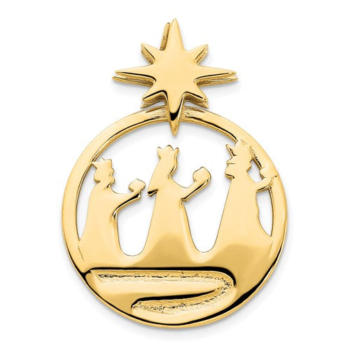 14k-polished-three-wise-men-north-star-pendant-SolomonJeweler-Wichita-KS-CustomJewelry