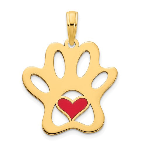 14k-epoxy-paw-print-with-heart-pendant-SolomonJeweler-Wichita-KS-CustomJewelry