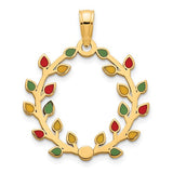 14k-polished-epoxy-christmas-light-wreath-pendant-SolomonJeweler-Wichita-KS-CustomJewelry