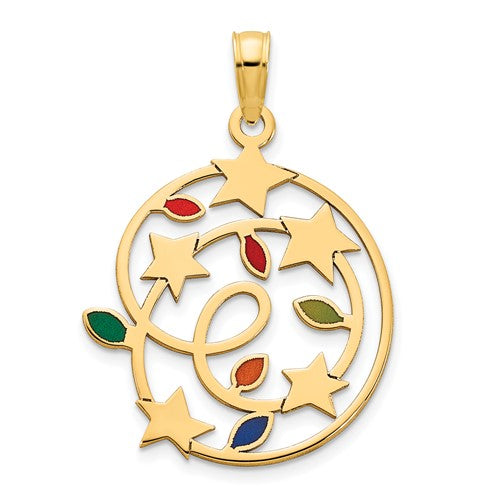 14k-epoxy-christmas-lights-and-stars-pendant-SolomonJeweler-Wichita-KS-CustomJewelry