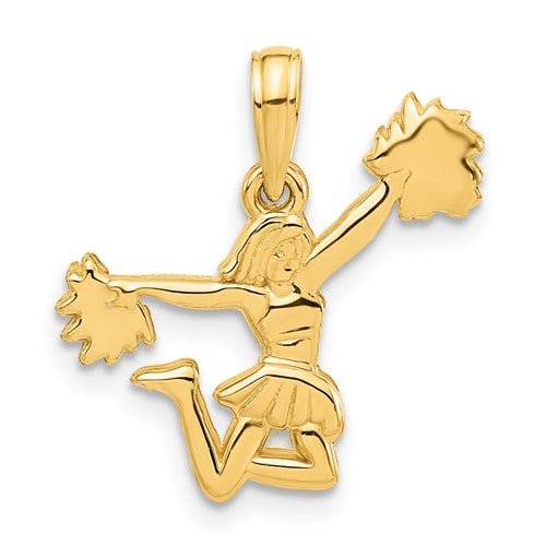 14k-polished-cheerleader-pendant-SolomonJeweler-Wichita-KS-CustomJewelry