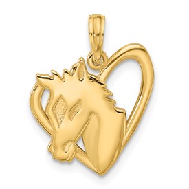14k-polished-heart-with-horse-pendant-SolomonJeweler-Wichita-KS-CustomJewelry