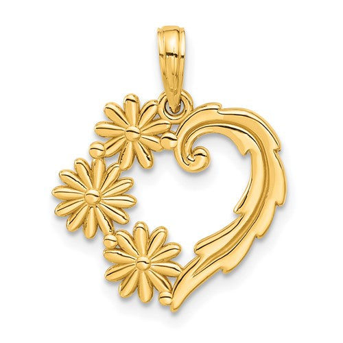14k-polished-floral-heart-pendant-SolomonJeweler-Wichita-KS-CustomJewelry