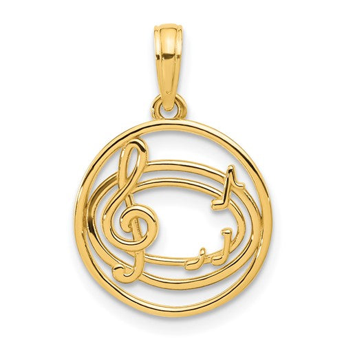 14k-polished-music-notes-in-circle-pendant-SolomonJeweler-Wichita-KS-CustomJewelry