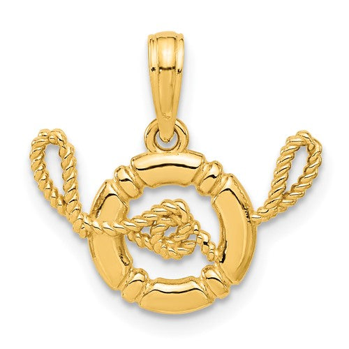 14k-polished-life-preserver-with-rope-pendant-SolomonJeweler-Wichita-KS-CustomJewelry