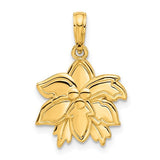 14k-polished-poinsettia-floral-pendant-SolomonJeweler-Wichita-KS-CustomJewelry