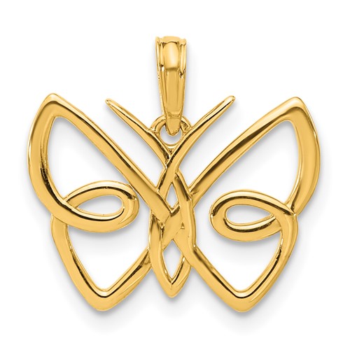 14k-polished-butterfly-pendant-SolomonJeweler-Wichita-KS-CustomJewelry