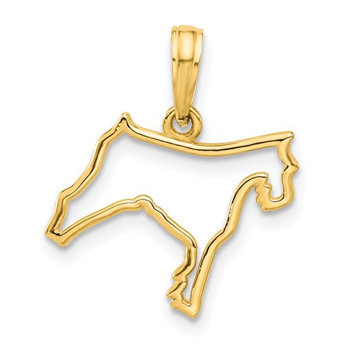 14k-polished-dog-outline-pendant-SolomonJeweler-Wichita-KS-CustomJewelry